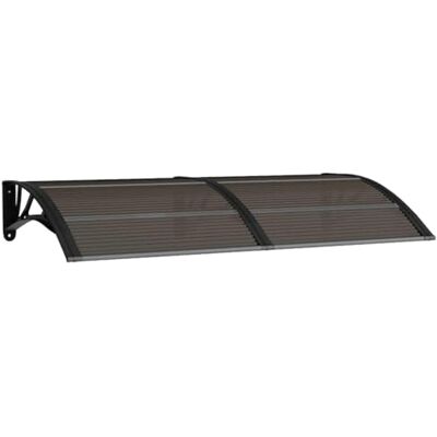vidaXL Tettoia per Porta Nera 150x75 cm Policarbonato vidaXL Tettoia per Porta Nera 150x75 cm Policarbonato