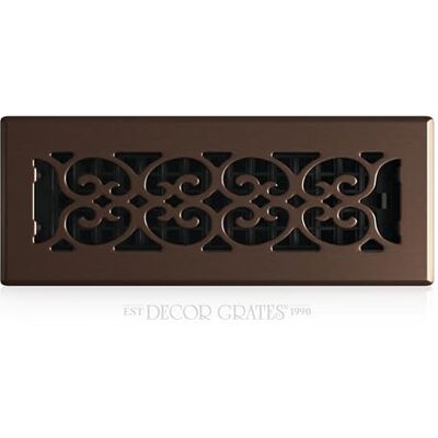 Decor Grates Scroll 3x10 Registro Pavimento, Finitura Bronzo Lucidato Decor Grates Scroll 3x10 Registro Pavimento, Finitura Bronzo Lucidato