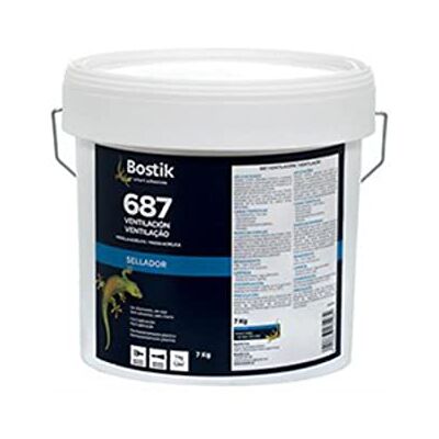 Bostik Sigillante Acrilico applicabile a Trapano o a Lama 687 Ventilazione Barattolo 7 kg Grigio, Nero Bostik Sigillante Acrilico applicabile a Trapano o a Lama 687 Ventilazione Barattolo 7 kg Grigio, Nero