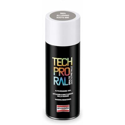 AREXONS Tech Pro RAL Alluminio Smalto Spray Alta Copertura per Protezione Manufatti Ferrosi Esterni Porte Cancelli Box 400ml AREXONS Tech Pro RAL Alluminio Smalto Spray Alta Copertura per Protezione Manufatti Ferrosi Esterni Porte Cancelli Box 400ml