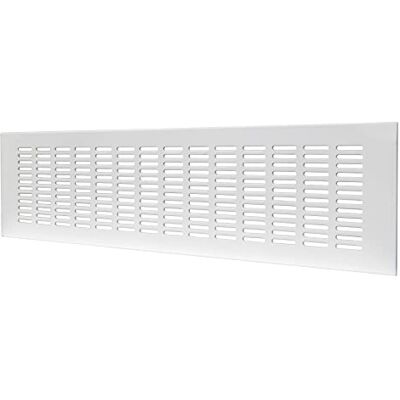La Ventilazione GF410B Griglia Rettangolare da Incasso, Alluminio Verniciato 400x100 mm, Bianco La Ventilazione GF410B Griglia Rettangolare da Incasso, Alluminio Verniciato 400x100 mm, Bianco