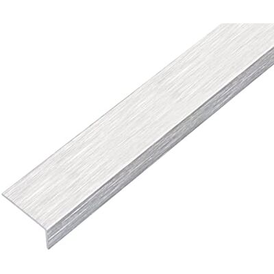 Alberts Profilo angolare autoadesivo alluminio, design acciaio inox, leggero 2000 x 20 x 10 mm Alberts Profilo angolare autoadesivo alluminio, design acciaio inox, leggero 2000 x 20 x 10 mm