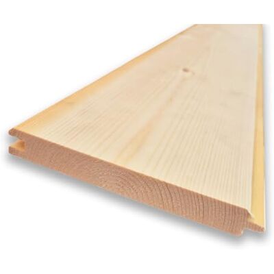SUNWOOD Perlina in legno di abete da 100x15x2 cm, utile 13,5 cm, per rivestimenti, decorazioni, fai da te SUNWOOD Perlina in legno di abete da 100x15x2 cm, utile 13,5 cm, per rivestimenti, decorazioni, fai da te