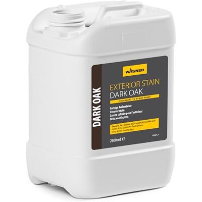 Wagner colorata per esterno DARK OAK, Volume del contenitore 2,5 l, Copertura dell'area 8-10m² per litro Adatto per spruzzatori Airless e HEA Control Pro, nonché per spruzzatori HVLP e XVLP Wagner colorata per esterno DARK OAK, Volume del contenitore 2,5 l, Copertura dell'area 8-10m² per litro Adatto per spruzzatori Airless e HEA Control Pro, nonché per spruzzatori HVLP e XVLP