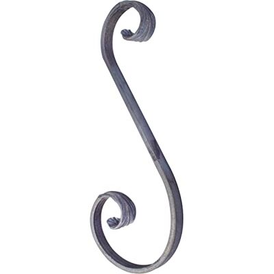 Alberts Squiggle, Tipo S, Acciaio, grezzo, Barra quadrata 12 x 6 mm, 270 x 110 mm Alberts Squiggle, Tipo S, Acciaio, grezzo, Barra quadrata 12 x 6 mm, 270 x 110 mm