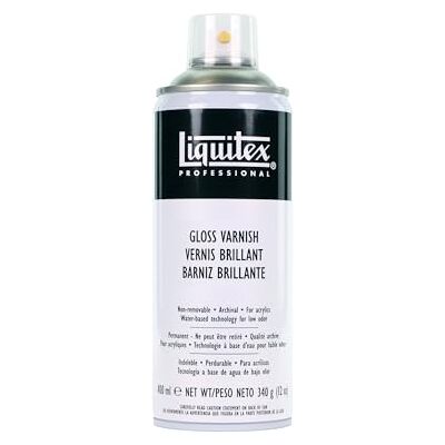 Liquitex Professional Vernice spray trasparente Lucido, 400 ml Liquitex Professional Vernice spray trasparente Lucido, 400 ml