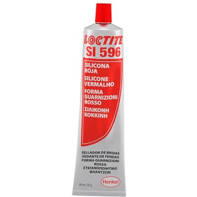 LOCTITE SI 596 Silicone acetico autolivellante, Rosso, 1 tubetto x 80ml LOCTITE SI 596 Silicone acetico autolivellante, Rosso, 1 tubetto x 80ml