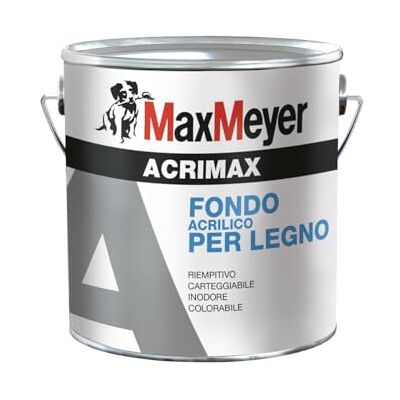 MAXMEYER Acrimax fondo acrilico per legno, Bianco, 2.5 L MAXMEYER Acrimax fondo acrilico per legno, Bianco, 2.5 L