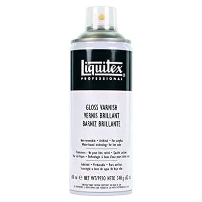 Liquitex Professional Vernice spray trasparente Lucido, 400 ml Liquitex Professional Vernice spray trasparente Lucido, 400 ml