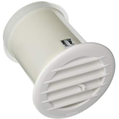 La Ventilazione ACT10CB Aircontrol Griglia Tonda con Valvola Termostatica per Clima Mite Diametro 128 mm, Bianco La Ventilazione ACT10CB Aircontrol Griglia Tonda con Valvola Termostatica per Clima Mite Diametro 128 mm, Bianco
