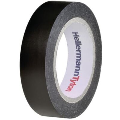 HellermannTyton Lotto di 10 nastri isolanti di 10m e larghezza 15mm Nero HellermannTyton Lotto di 10 nastri isolanti di 10m e larghezza 15mm Nero
