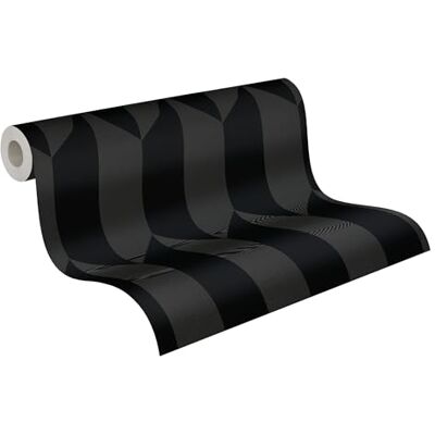 A.S. Création Livingwalls carta da parati TNT con motivo geometrico in nero metallizzato – carta da parati grafica moderna 10,05 m x 0,53 m di COSMOPOLITAN – A.S. Création Livingwalls carta da parati TNT con motivo geometrico in nero metallizzato – carta da parati grafica moderna 10,05 m x 0,53 m di COSMOPOLITAN –