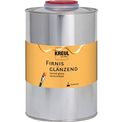 KREUL -Vernice Lucida, 1000 ml, Protegge dalla Polvere e dallo Sporco, Vernice di Finitura Trasparente ed Elastica a Base di Resina Sintetica, per Pittura a Olio e acrilica, Colorless, 1 Liter KREUL -Vernice Lucida, 1000 ml, Protegge dalla Polvere e dallo Sporco, Vernice di Finitura Trasparente ed Elastica a Base di Resina Sintetica, per Pittura a Olio e acrilica, Colorless, 1 Liter