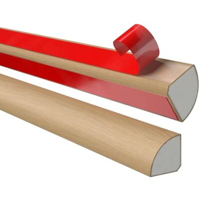 Garmin Profilo a quarto di tondo in PVC 10x10 mm Rovere Chiaro, 3 m Modanatura flessibile autoadesiva per angoli e curve, raccordo parete-pavimento, senza forare, resistente ai raggi UV Garmin Profilo a quarto di tondo in PVC 10x10 mm Rovere Chiaro, 3 m Modanatura flessibile autoadesiva per angoli e curve, raccordo parete-pavimento, senza forare, resistente ai raggi UV