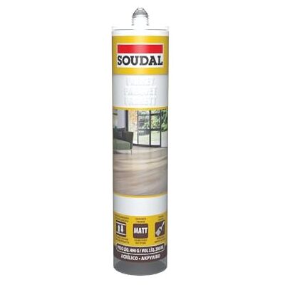 Soudal , Acrilico Legno, 300ml, Bianco Perla, Verniciabile e Senza Solventi, Per Giunti su Parquet e Laminato, Ideale per Crepe nei Pavimenti, Per Battiscopa e Pareti Soudal , Acrilico Legno, 300ml, Bianco Perla, Verniciabile e Senza Solventi, Per Giunti su Parquet e Laminato, Ideale per Crepe nei Pavimenti, Per Battiscopa e Pareti
