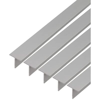 Alberts Profilo a T, in alluminio anodizzato, 1000 x 20 x 20 mm, set da 5 pezzi Alberts Profilo a T, in alluminio anodizzato, 1000 x 20 x 20 mm, set da 5 pezzi