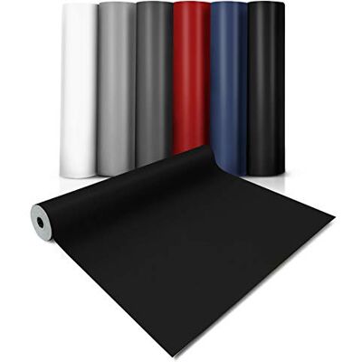 casa pura Rivestimento Pavimento in PVC – Pellicola in vinile per pavimenti, mobili e pareti, rotolo al metro tinta unita, ultra resistente, nero (200 x 500 cm) casa pura Rivestimento Pavimento in PVC – Pellicola in vinile per pavimenti, mobili e pareti, rotolo al metro tinta unita, ultra resistente, nero (200 x 500 cm)