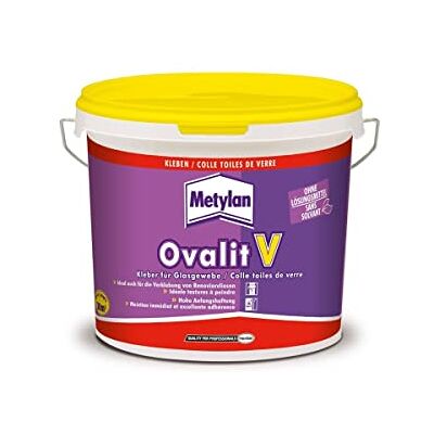 Metylan , colla pronta all'uso per rivestimenti, tele di vetro, velo di vetro, tessuto non tessuto, secchio 5 kg Metylan , colla pronta all'uso per rivestimenti, tele di vetro, velo di vetro, tessuto non tessuto, secchio 5 kg