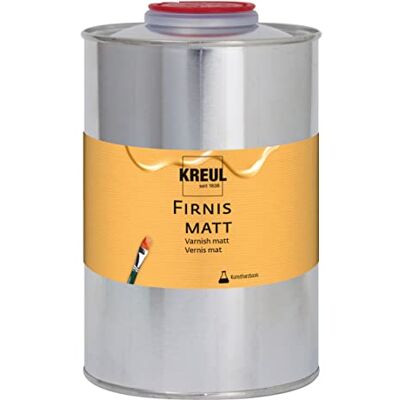 KREUL -Vernice Opaca, 1000 ml, Protegge dalla Polvere e dallo Sporco, Vernice di Finitura Trasparente ed Elastica a Base di Resina Sintetica, per Pittura a Olio e acrilica, Colorless, 1 Liter KREUL -Vernice Opaca, 1000 ml, Protegge dalla Polvere e dallo Sporco, Vernice di Finitura Trasparente ed Elastica a Base di Resina Sintetica, per Pittura a Olio e acrilica, Colorless, 1 Liter