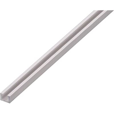 Alberts Profilo di scanalatura, Alluminio, anodizzato argento, Larghezza scanalatura 6 mm, 1000 x 14 x 10 mm Alberts Profilo di scanalatura, Alluminio, anodizzato argento, Larghezza scanalatura 6 mm, 1000 x 14 x 10 mm