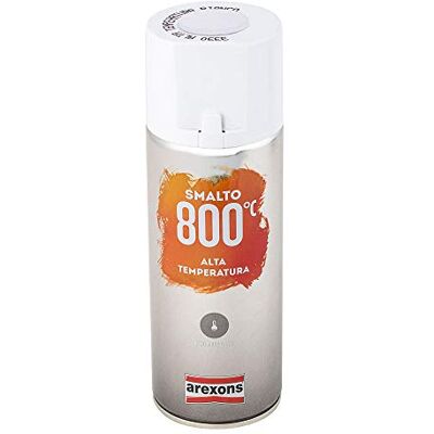 AREXONS SMALTO 100% ACRILICO ALTA TEMPERATURA (fino a 800 °C) spray Bianco 400 ml vernice universale resine di qualità essiccazione rapida bomboletta AREXONS SMALTO 100% ACRILICO ALTA TEMPERATURA (fino a 800 °C) spray Bianco 400 ml vernice universale resine di qualità essiccazione rapida bomboletta