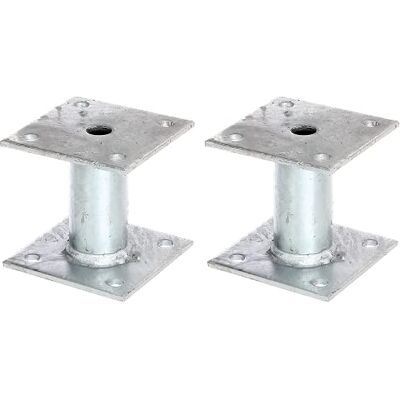 Alberts GAH- 219802 Set di 2 supporti per palo, da avvitare, zincati a caldo, 100 x 100 mm Alberts GAH- 219802 Set di 2 supporti per palo, da avvitare, zincati a caldo, 100 x 100 mm