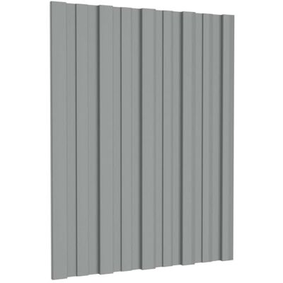 LPERTGFHU Set di 12 pannelli per tetto, 60 x 45 cm, in acciaio zincato, per capanno da giardino, garage e capanno, colore grigio LPERTGFHU Set di 12 pannelli per tetto, 60 x 45 cm, in acciaio zincato, per capanno da giardino, garage e capanno, colore grigio