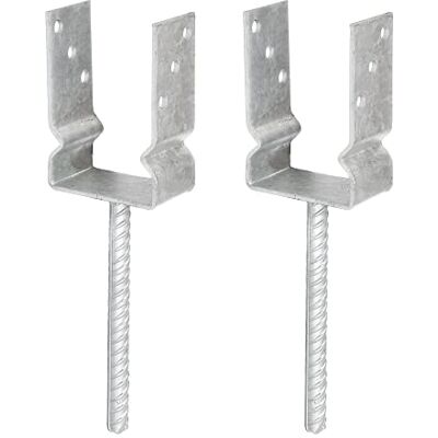 Alberts GAH- 208523 Supporto per pali a U da avvitare o per cementare zincato a caldo Larghezza luce 91 mm Set da 2 Alberts GAH- 208523 Supporto per pali a U da avvitare o per cementare zincato a caldo Larghezza luce 91 mm Set da 2