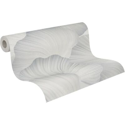 A.S. Création Carta da parati ventagli – grigio, metallico – 10,05 x 0,53 m Carta senza stacco con profondità plastica – lucida, pregiato effetto rilievo, si stacca a secco A.S. Création Carta da parati ventagli – grigio, metallico – 10,05 x 0,53 m Carta senza stacco con profondità plastica – lucida, pregiato effetto rilievo, si stacca a secco