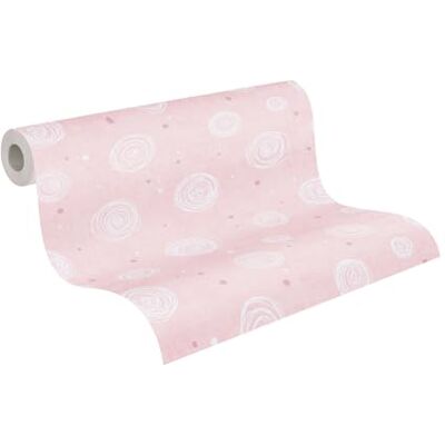 A.S. Creation Carta da Parati Rosa e Bianca per Bambini - Cerchi - Decorazione Cameretta A.S. Creation Carta da Parati Rosa e Bianca per Bambini - Cerchi - Decorazione Cameretta
