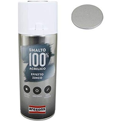 AREXONS 3674 Vernice acrilica 100 grigio zinco, effetto metalico, spray, 400 ml AREXONS 3674 Vernice acrilica 100 grigio zinco, effetto metalico, spray, 400 ml