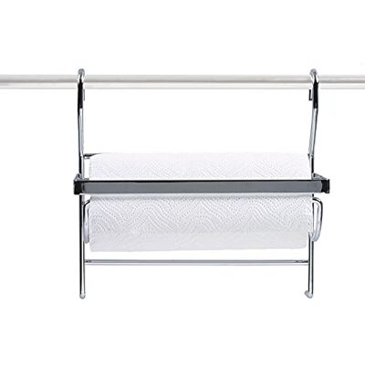 Amig Portarotolo da parete con attacco per appendere argento in acciaio cromato lucido per carta da cucina, alluminio o pellicola 25 x 26 x 13 cm Pratico e facile da installare Amig Portarotolo da parete con attacco per appendere argento in acciaio cromato lucido per carta da cucina, alluminio o pellicola 25 x 26 x 13 cm Pratico e facile da installare