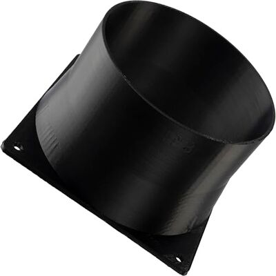 Aerzetix Adattatore Quadrato-Rotondo per Flusso d’Aria per Condotto di Ventilazione 120x120 mm Ø108 mm en Plastique ABS Aerzetix Adattatore Quadrato-Rotondo per Flusso d’Aria per Condotto di Ventilazione 120x120 mm Ø108 mm en Plastique ABS