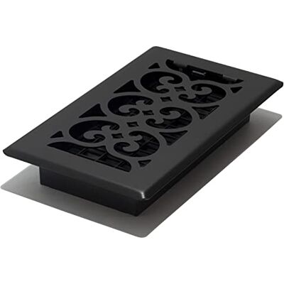 Decor Grates , , Griglia per pavimento con design orientale, 10 x 20 cm, nero testurizzato Decor Grates , , Griglia per pavimento con design orientale, 10 x 20 cm, nero testurizzato