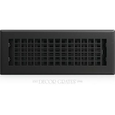 Decor Grates Registro per pavimenti in reticolo, 7,6 x 25,4 cm, colore: nero, in lega di acciaio e plastica Decor Grates Registro per pavimenti in reticolo, 7,6 x 25,4 cm, colore: nero, in lega di acciaio e plastica