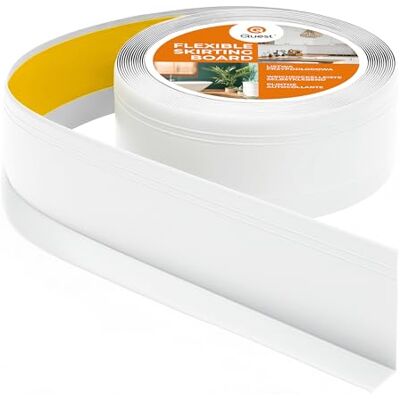Garmin Battiscopa PVC Morbido 70 x 20 mm Autoadesivo Bianco, 5 m Listello di finitura fresato e flessibile, resistente ai raggi UV, per cucina, bagno e corridoio, tagliabile su misura Garmin Battiscopa PVC Morbido 70 x 20 mm Autoadesivo Bianco, 5 m Listello di finitura fresato e flessibile, resistente ai raggi UV, per cucina, bagno e corridoio, tagliabile su misura