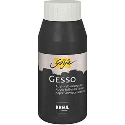 KREUL 85282 SOLO GOYA Gesso nero, 750 ml, fondo per superfici pittoriche scure su base acrilica semi-gessata, impermeabile e con buona copertura KREUL 85282 SOLO GOYA Gesso nero, 750 ml, fondo per superfici pittoriche scure su base acrilica semi-gessata, impermeabile e con buona copertura