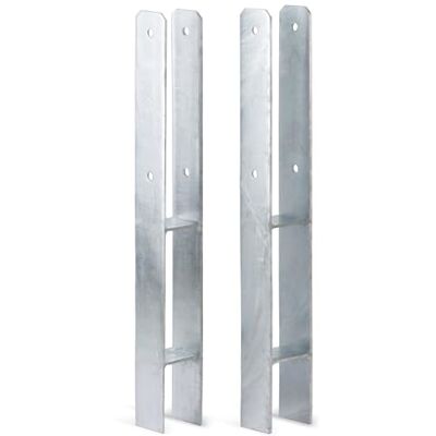 Alberts GAH- 213800 Supporto per palo a H, zincato a caldo, 71-161 mm, 600-800 mm, 4-8 mm, larghezza luce 71 mm, altezza totale 600 mm, spessore materiale 5 mm, set da 2 Alberts GAH- 213800 Supporto per palo a H, zincato a caldo, 71-161 mm, 600-800 mm, 4-8 mm, larghezza luce 71 mm, altezza totale 600 mm, spessore materiale 5 mm, set da 2