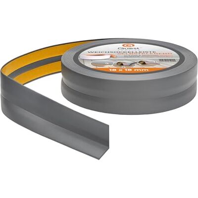 Garmin Battiscopa Morbido Adesivo 18 mm x 18 mm Striscia di Chiusura, Nastro Sigillante Per il Bagno, Per la Cucina PVC, Flessibile, Decorativo (Grigio scuro, 5m) Garmin Battiscopa Morbido Adesivo 18 mm x 18 mm Striscia di Chiusura, Nastro Sigillante Per il Bagno, Per la Cucina PVC, Flessibile, Decorativo (Grigio scuro, 5m)