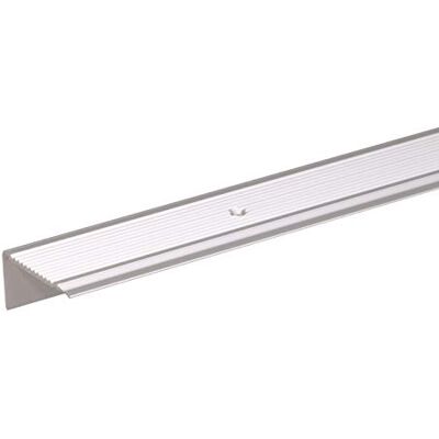 Alberts Profilo paragradino, forato, alluminio, anodizzato argento, 1000 x 43 x 23 mm Alberts Profilo paragradino, forato, alluminio, anodizzato argento, 1000 x 43 x 23 mm