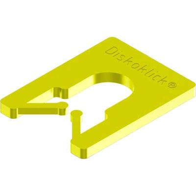 Roto /Gluske Sistema di pallet distanziali DISKOKLICK Tipo 2 65 x 52,5 x 4 mm colore giallo 1000 pezzi Roto /Gluske Sistema di pallet distanziali DISKOKLICK Tipo 2 65 x 52,5 x 4 mm colore giallo 1000 pezzi