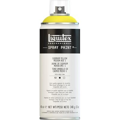Liquitex Vernice Spray Professionale A Base D'acqua, Giallo Di Cadmio Medio Imitazione 5, 400ml, 1 Pezzo Liquitex Vernice Spray Professionale A Base D'acqua, Giallo Di Cadmio Medio Imitazione 5, 400ml, 1 Pezzo