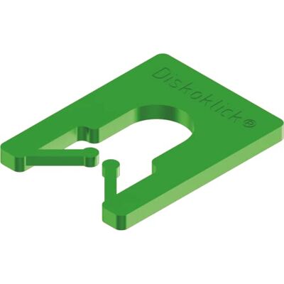 Roto /Gluske Sistema di pallet distanziali DISKOKLICK Tipo 2 65 x 52,5 x 5 mm colore verde 1000 pezzi Roto /Gluske Sistema di pallet distanziali DISKOKLICK Tipo 2 65 x 52,5 x 5 mm colore verde 1000 pezzi