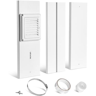 VEVOR Kit per Finestra di Sfiato dell'Asciugatrice, Adatto a Tubi di Scarico da 101,6 mm, Lunghezza Regolabile per Finestre Scorrevoli di Diverse Altezze, Materiali in PVC e PP, Tenuta Multistrato VEVOR Kit per Finestra di Sfiato dell'Asciugatrice, Adatto a Tubi di Scarico da 101,6 mm, Lunghezza Regolabile per Finestre Scorrevoli di Diverse Altezze, Materiali in PVC e PP, Tenuta Multistrato