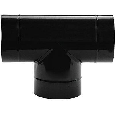 WOLFPACK LINEA PROFESIONAL Te Estufa Negro Vitrificado 100 mm. 90° WOLFPACK LINEA PROFESIONAL Te Estufa Negro Vitrificado 100 mm. 90°