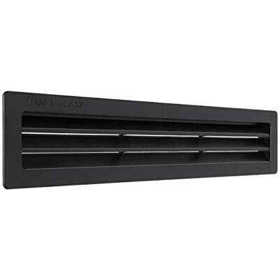 La Ventilazione Griglia di Ventilazione rettangolare in Plastica nera da incasso. Dimensioni 305x60 mm, nero La Ventilazione Griglia di Ventilazione rettangolare in Plastica nera da incasso. Dimensioni 305x60 mm, nero