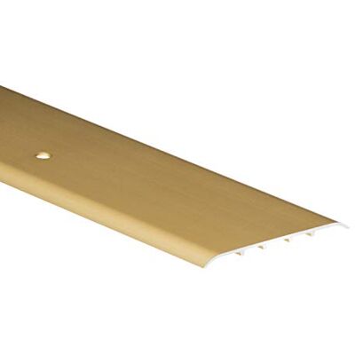 Cezar W – Listello in alluminio Lppos C23 100 per porta, listello di copertura/soglia, larghezza piana, ovale, foro 80 mm, oro Cezar W – Listello in alluminio Lppos C23 100 per porta, listello di copertura/soglia, larghezza piana, ovale, foro 80 mm, oro