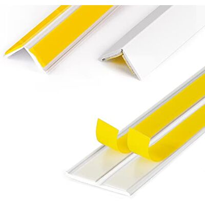 DQ-PP Barra angolare 15 m di lunghezza 25 x 25 mm spessore 1,5 mm bianco angolo di piegatura per finestre listello angolare autoadesivo DQ-PP Barra angolare 15 m di lunghezza 25 x 25 mm spessore 1,5 mm bianco angolo di piegatura per finestre listello angolare autoadesivo