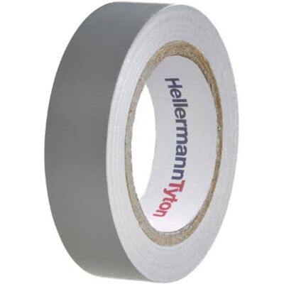 HellermannTyton Lotto di 10 nastri isolanti di 10m e larghezza 15mm Grigio HellermannTyton Lotto di 10 nastri isolanti di 10m e larghezza 15mm Grigio