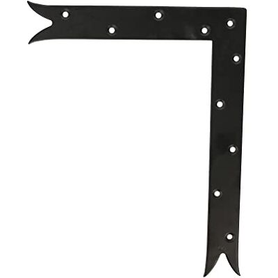 Amig Squadra decorativa a sinistra 300 x 240 x 4 mm Finitura a coda di pesce Stile gotico classico Ideale per decorazione o rinforzo di persiane, porte e mobili Acciaio nero Amig Squadra decorativa a sinistra 300 x 240 x 4 mm Finitura a coda di pesce Stile gotico classico Ideale per decorazione o rinforzo di persiane, porte e mobili Acciaio nero